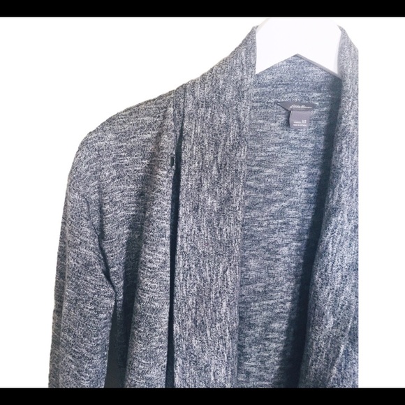 EDDIE BAUER Cascade Open Front Drape Cardigan With Long Sleeves Grey Size XS - Picture 4 of 13
